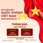 CHÚC MỪNG NGHỈ LỄ QUỐC KHÁNH 2/9/2024